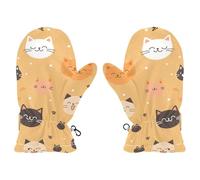 Amooorous Cute Cartoon Cat warm toddler girl mittens age 4-5 4 year old girl gloves guantes de invierno para ninos S 2-4