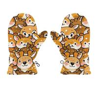 Amooorous Cute Cartoon Deer Brown cute little girl mittens baby girl gloves guantes para el frio ni?as S 2-4