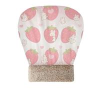 Amooorous Cute Pink-flowered Strawberries Cat Sleeping Bags for Indoor Cats or Small Dogs Hideway for cute's Winter Cozy Self Heating