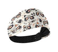 Amooorous Cute Raccoon Simple Non-Slip workout headbands Elastic sweatbands for women for Daily use Workouts washing face bandas para el sudor
