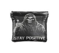 Amooorous Death God Black Skull Gothic Women's Small Leather Change Purse Portable Organizing Pouches for Men Women Travel, death god black skull Gothic, One Size