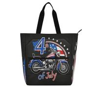 Amooorous Decorative Book Tote Bag for Kids Women Men, 4th Of July Independence Dayblack Locomotive Sturdy Heavy Duty Reusable Library Book Bag Grocery Bag for College Shopping Beach Rainbow de tela