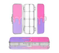 Amooorous Designed Clear Pencil Box Drip Style Street Graffiti Pink Purple