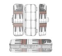 Amooorous Designed Clear Pencil Plastic Box Piano Pop Art