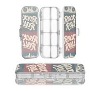 Amooorous Designed Clear Pencils Box Rock Retro Vintage Stripe Camera