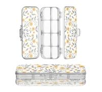 Amooorous Designed Pencil Storage Box Clear American Style Paisley Marigold