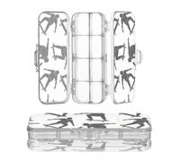 Amooorous Designed Pencil Storage Box Clear Skateboarding White