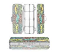 Amooorous Designed Plastic Pencil Box Monsters Trucks Big Power Comic Style