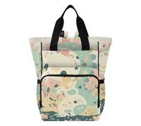 Amooorous Diaper Bag Backpack Baby Essentials Diapers Bag Cartoon Baby Dinosaur Childlike Doodle Style Pastel Colors
