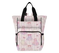 Amooorous Diaper Bag Backpack Travel Backpack for Baby Girl/Boy Cartoon Cute Pink Halloween ghosts