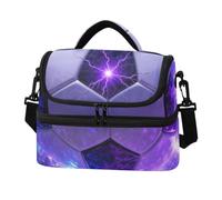Amooorous Double-Layer Insulated Lunch Box Epic Lightning Soccer Ball