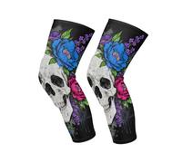 Amooorous Drip-style Gothic Rose Skeleton lightweight ball knee pads pads for women，skateboarding，baseball