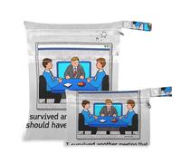 Amooorous English Phrase Black Humor reusable gym clothes bag 2 Pack wet bag for swimsuit with handles for beach, pool