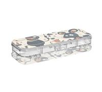 Amooorous Fairy Tale Cute Fancy Rats Designed Plastic Pencils Box Clear Double Layer Pencil Container For School With Snap Lid