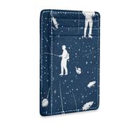 Amooorous Fathers Day Blue Fish Tool Leather Slim Front Pocket Wallet for Men with Money Clip RFID Blocking Card Holder Wallet for Men and Women carteras para Mujer