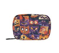 Amooorous Flags with Halloween Elements first aid bag with Detachable Compartments convenient 7 day pill organizer for purse