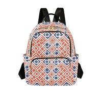 Amooorous Flat Abstract Dice Orange Blue 12.5 Inch casual daypack backpack for travel computer backpack for ladies,teen girls