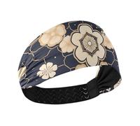 Amooorous Flat Geometric Pattern Octagonal Flower no slip tie headband for women Stretchy head sweat bands for women for make up make up make up bandas para el cabello de mujer