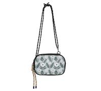 Amooorous FLOWERs Cyan Green Grey West Crossbody Purse for Women Fashion with Credit Card Slots Cell Phone Purse Go shopping bolso para mujer