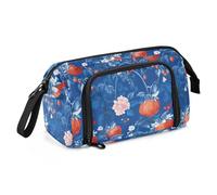 Amooorous Fresh Salmonberry Fruit Royal Blue Pen Case Large Capacity Art Pencil Case Lightweight for Teen Boys School Must Haves