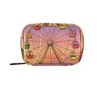 Amooorous Fun Fruit Ferris Wheel Cartoon pill bags for medicine with Detachable Compartments reusable organizer travel case for purse