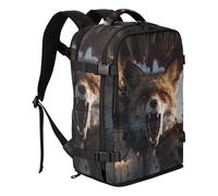 Amooorous Funny Fox 3d Animal Art School Backpack Stylish Computer Bag For Men Personal Item Travel Bag for Women & Men Outing Work Family Travel mochilas para hombre 20L