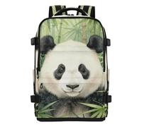 Amooorous Funny Panda bamboos Aesthetic Hiking Backpack Water-resistant Lightweight Office Bag For Men Personal Item Travel Bag for Travel Business Casual or College mochila para computadora 20L