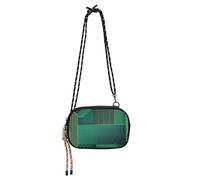 Amooorous Geometric Expressive Metallic Green Gold Cute Crossbody Bags Men Practical with Adjustable Strap Small Shoulder Bag For Hiking Traveling bolsos de hombro para mujer
