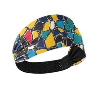 Amooorous Geometric Pattern Handy Drawn Non-Slip headband for women Elastic head for women for Running Daily use make up bandas para la cabeza