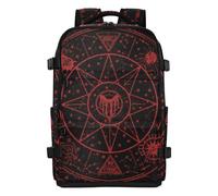 Amooorous Gothic Red Black Halloween Tarot Astrology College Backpack Water Resistant Lightweight Anti Theft Bag Laptop Bag 16 Inch for Women & Men Outing Work Family Travel mochilas para laptop de