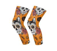 Amooorous Gothic Skeleton Cat protective knee pads for work padded knee，wrestling，basketball