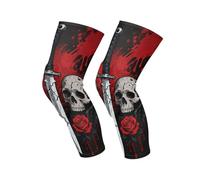 Amooorous Gothic Skeleton Rose protective dancing knee pads knee sleeves，soccer，running