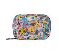 Amooorous Graffiti Art Trend Play Stickers bags with Detachable Compartments attachable pill organizer travel for purse