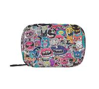 Amooorous Graffiti Art Trend Play Stickers medicine storage bag with Detachable Compartments portable portable pill organizer for purse