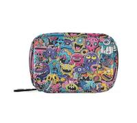 Amooorous Graffiti Art Trend Play Stickers travel bag with Detachable Compartments attachable medicine travel bag for purse, Graffiti Art Trend Play Stickers, 1 size