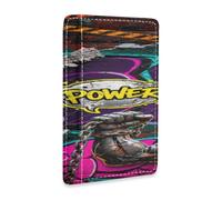 Amooorous Graffiti Cool Doodle Power Leather Wallet Slim with Money Clip RFID Blocking Wallet Inserts for Credit Cards for Men&Women tarjetero para Mujer