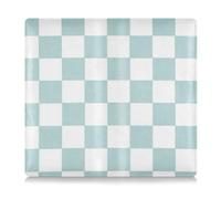 Amooorous Green and White American Plaid Pu Leather Toursuit car registration and insurance card holder Glove Box Organize for ID, Driver's License, Key Contact Information Cards