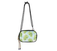 Amooorous Green Grapes in Summer Crossbody Camera Bag Women Trendy with Credit Card Slots Small Handbags For Hiking Traveling bultos de para mujeres