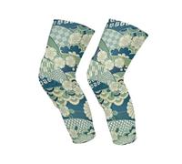 Amooorous Green Japanese Zephyr Cherry Blossoms protective knee pads youth knee compression，football，snowboard