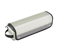 Amooorous Hair Tool Travel Bag and Heat Resistant Mat Large Hair Straigheners Travel Case for Hot Tools Curling Iron Flat Irons Hair Volumizer Styler, Khaki Gray Design Simple Pinstripe Portable,