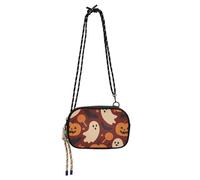 Amooorous Halloween Pumpkins and Ghosts Womens Purses Crossbody Men Fashion with Adjustable Strap Handbags Walk the dog bolso para mujer
