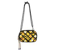 Amooorous Halloween Yellow Pumpkin Party Side Bag Crossbody for Men Beauty with Credit Card Slots Nylon Small Crossbody Phone Bag Walk the dog bolsos negros para mujeres