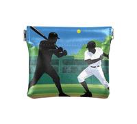 Amooorous Handsome Baseball Player PU Leather Small Coin Purse Fancy Mini Change Wallet Coin Pocket for Women, Handsome baseball player, One Size