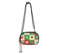 Amooorous Happy Christmas Snowflakes Small Crossbody Bag for Mens Practical with Adjustable Strap Casual Phone Chest Bag Take a walk bolso para mujer