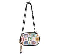 Amooorous Happy Christmas White Snowman Sling Purse Crossbody Mens Trendy with Adjustable Strap Small Shoulder Bags Go shopping bolso para mujer