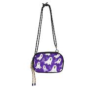 Amooorous Happy Halloween Purple Cross Body Bag for Women Fashion with Adjustable Strap Casual Phone Chest Bag Go shopping carteras para mujer originales