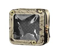 Amooorous Horror Mummy Zombie All Saints' Day Happy Halloween Clear Makeup Bag Small Toiletry Bag Skin Care Bag for Women, Horror Mummy Zombie All Saints' Day Happy Halloween, One Size