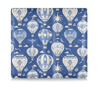 Amooorous Hot Air Balloon Pop Navy Blue Premium Leather Car Registration & Insurance Card Holder Prefect Car Essentials Wallet for Cards, Essential Document Driver License, Hot Air Balloon pop Navy