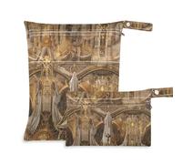 Amooorous in Center Of Golden Cathedral Stood A Madonna Dressed in White reusable bathing suit bag 2 Pack travel essentials for baby with handles for beach, travel