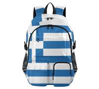 Amooorous Laptop Backpack for Women National Flag Of Greece | Work Bookbag 17.5" College Backpacks for Adult Business Back Pack 7-18